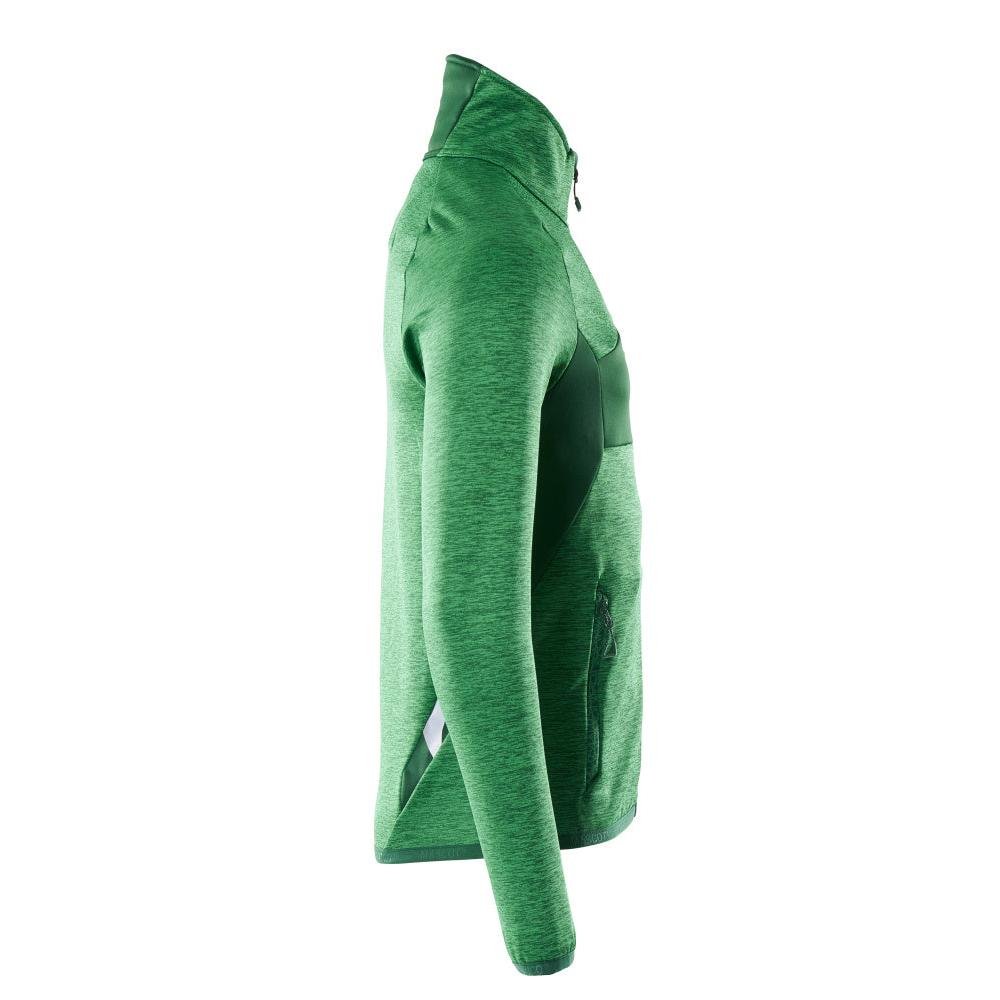 Pulover din lână cu jachetă din microfleece cu fermoar