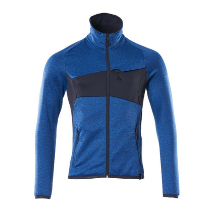 Pulover din lână cu jachetă din microfleece cu fermoar