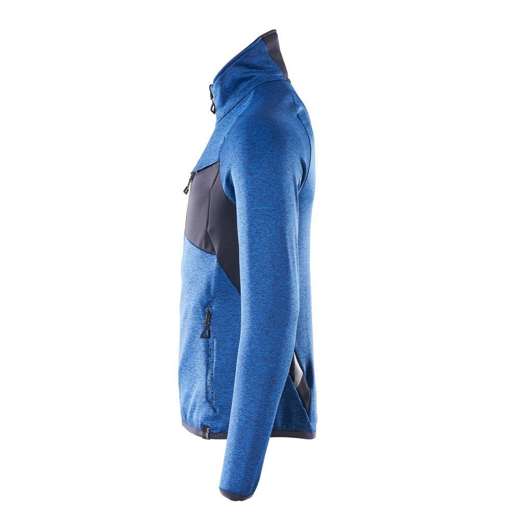 Pulover din lână cu jachetă din microfleece cu fermoar