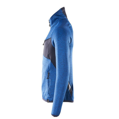 Pulover din lână cu jachetă din microfleece cu fermoar
