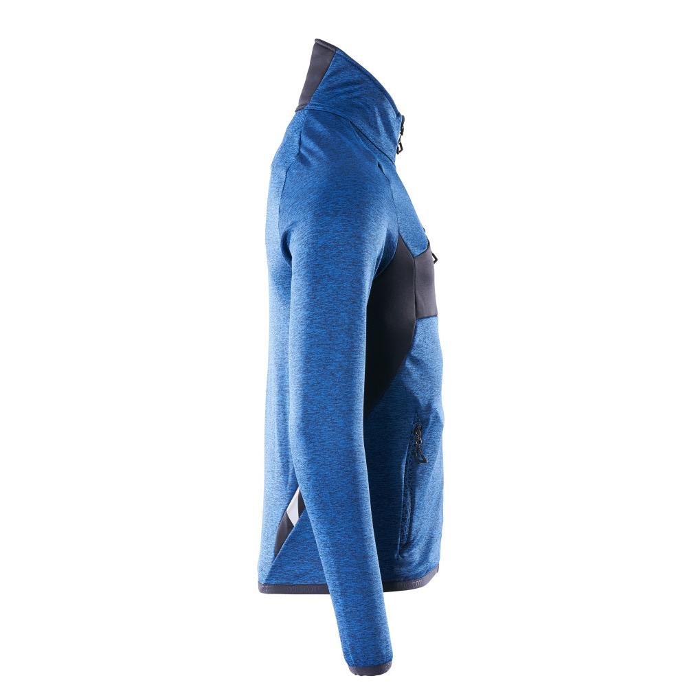 Pulover din lână cu jachetă din microfleece cu fermoar