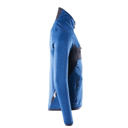 Pulover din lână cu jachetă din microfleece cu fermoar