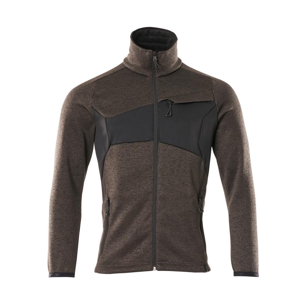Pulover tricotat cu cardigan cu fermoar