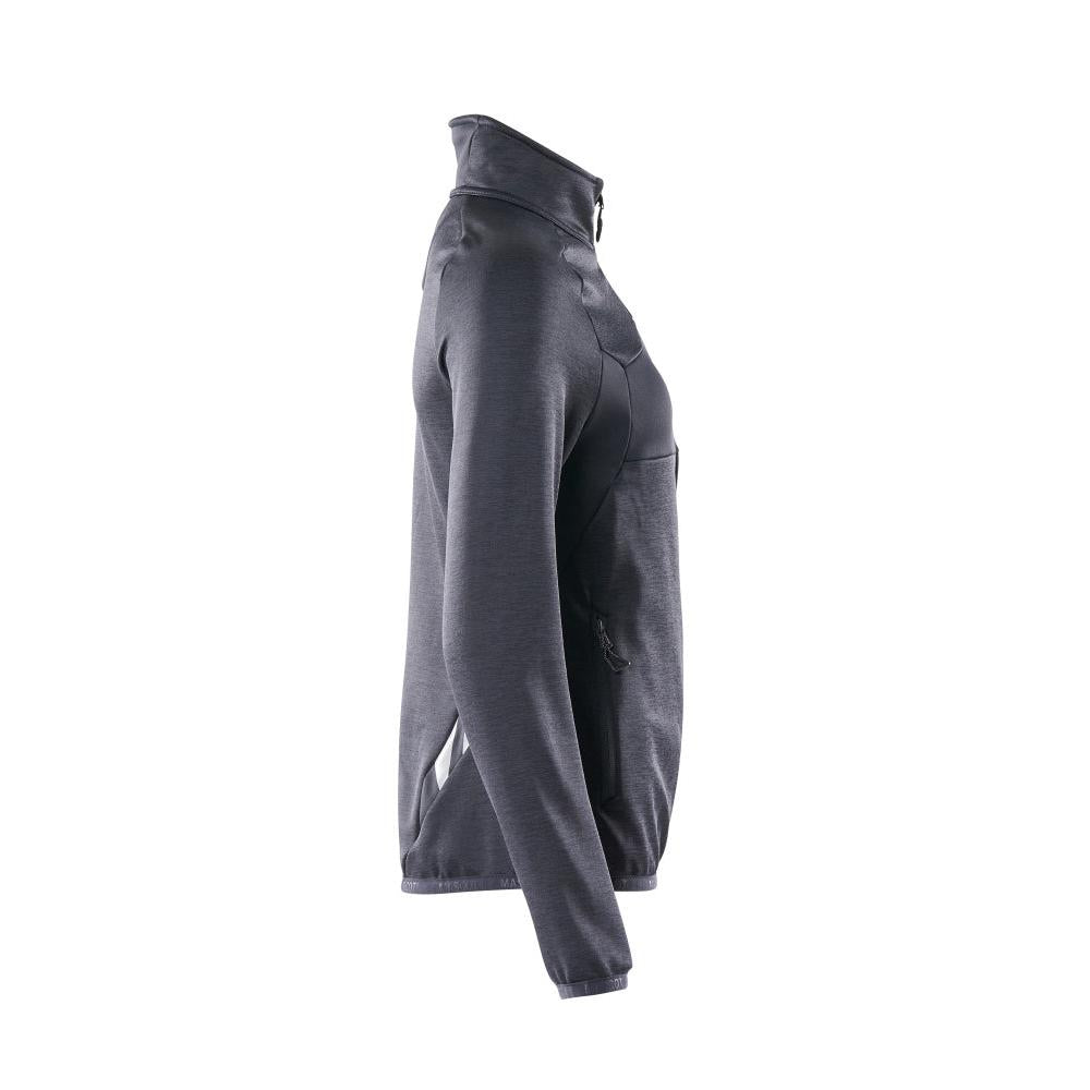 Pulover din lână cu fermoar, jachetă de damă din microfleece