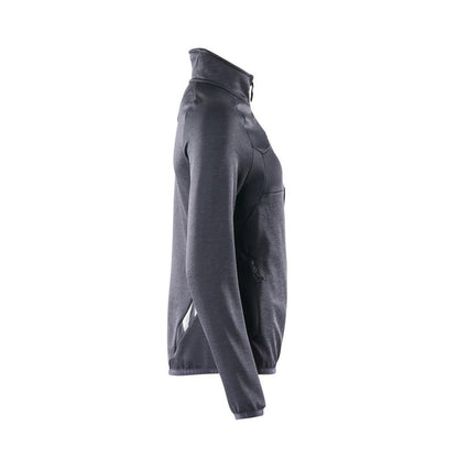 Pulover din lână cu fermoar, jachetă de damă din microfleece