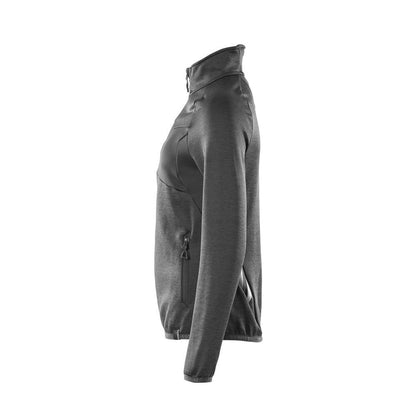 Pulover din lână cu fermoar, jachetă de damă din microfleece