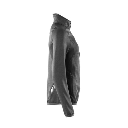 Pulover din lână cu fermoar, jachetă de damă din microfleece