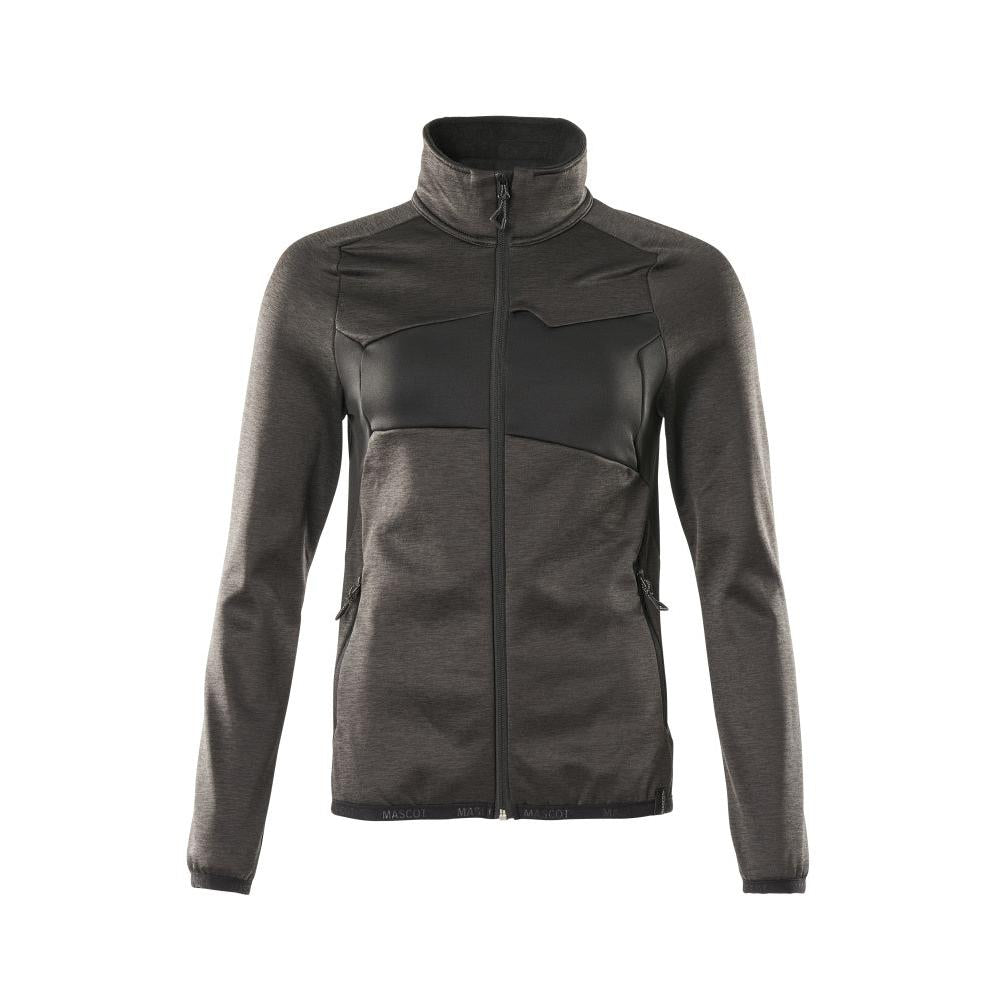 Pulover din lână cu fermoar, jachetă de damă din microfleece