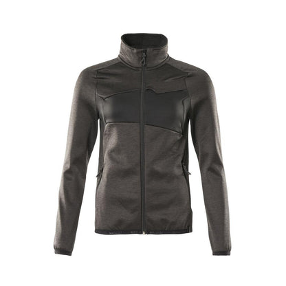 Pulover din lână cu fermoar, jachetă de damă din microfleece