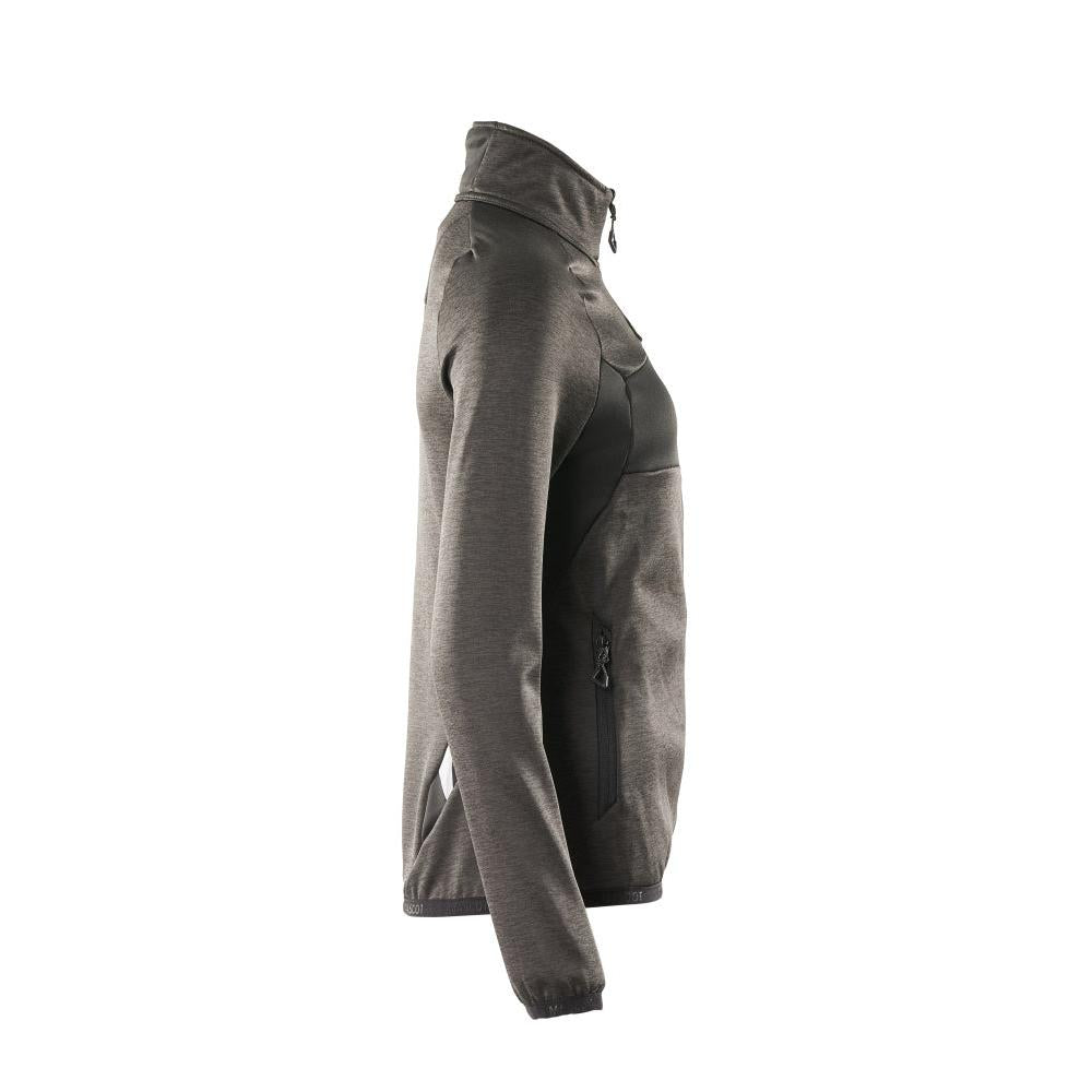 Pulover din lână cu fermoar, jachetă de damă din microfleece