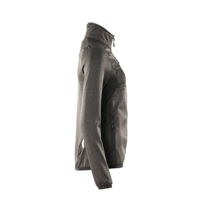Pulover din lână cu fermoar, jachetă de damă din microfleece
