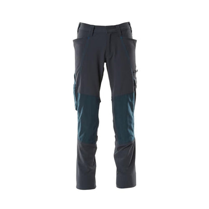 Pantaloni, buzunare pentru genunchi, pantaloni ULTIMATE STRETCH, negru-albastru
