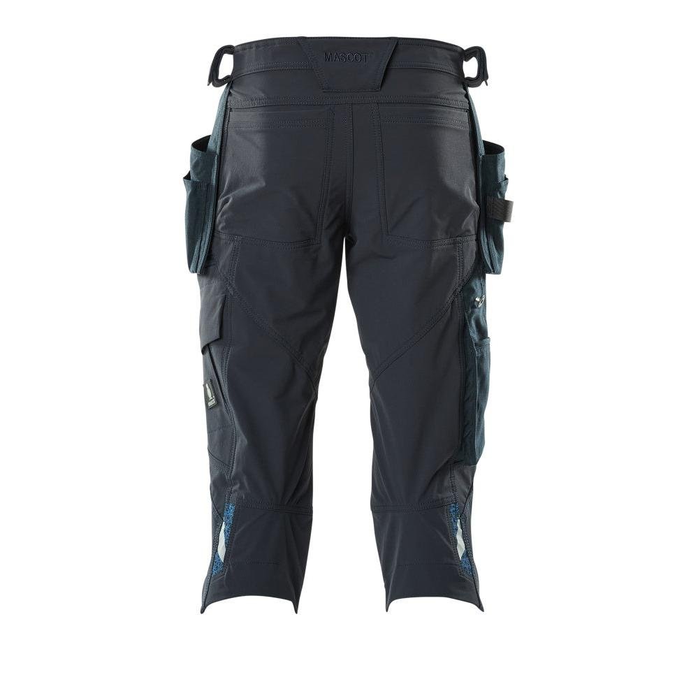 Pantaloni trei sferturi, buzunare suspendate, pantaloni trei sferturi de artizan stretch