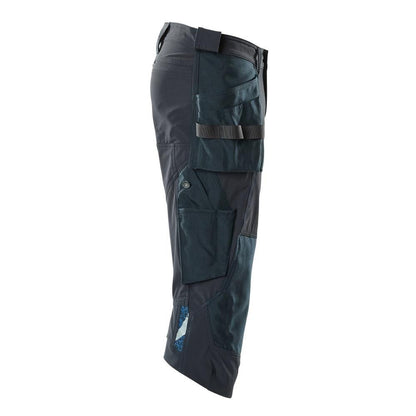 Pantaloni trei sferturi, buzunare suspendate, pantaloni trei sferturi de artizan stretch