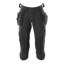 Pantaloni trei sferturi, buzunare suspendate, pantaloni trei sferturi de artizan stretch