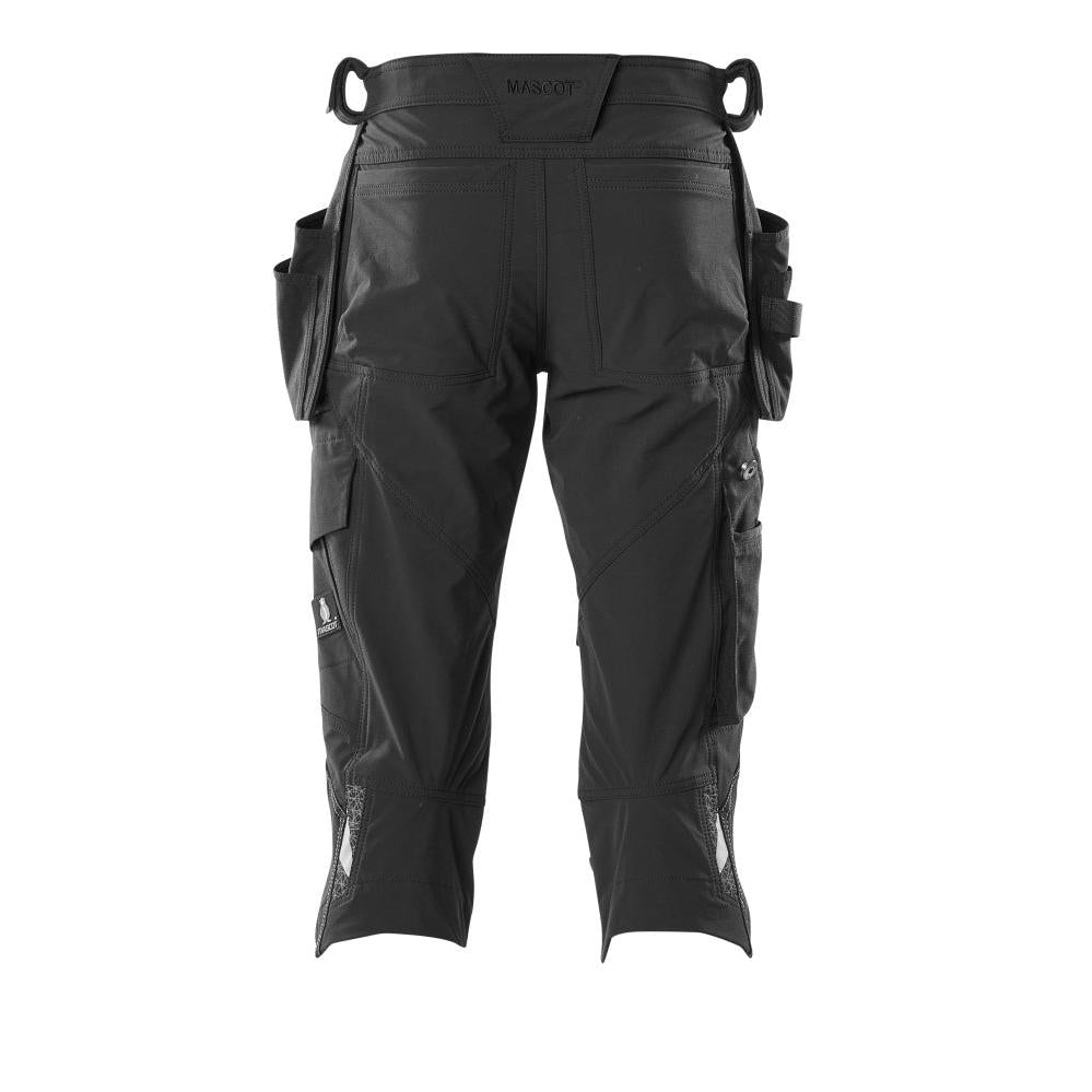 Pantaloni trei sferturi, buzunare suspendate, pantaloni trei sferturi de artizan stretch