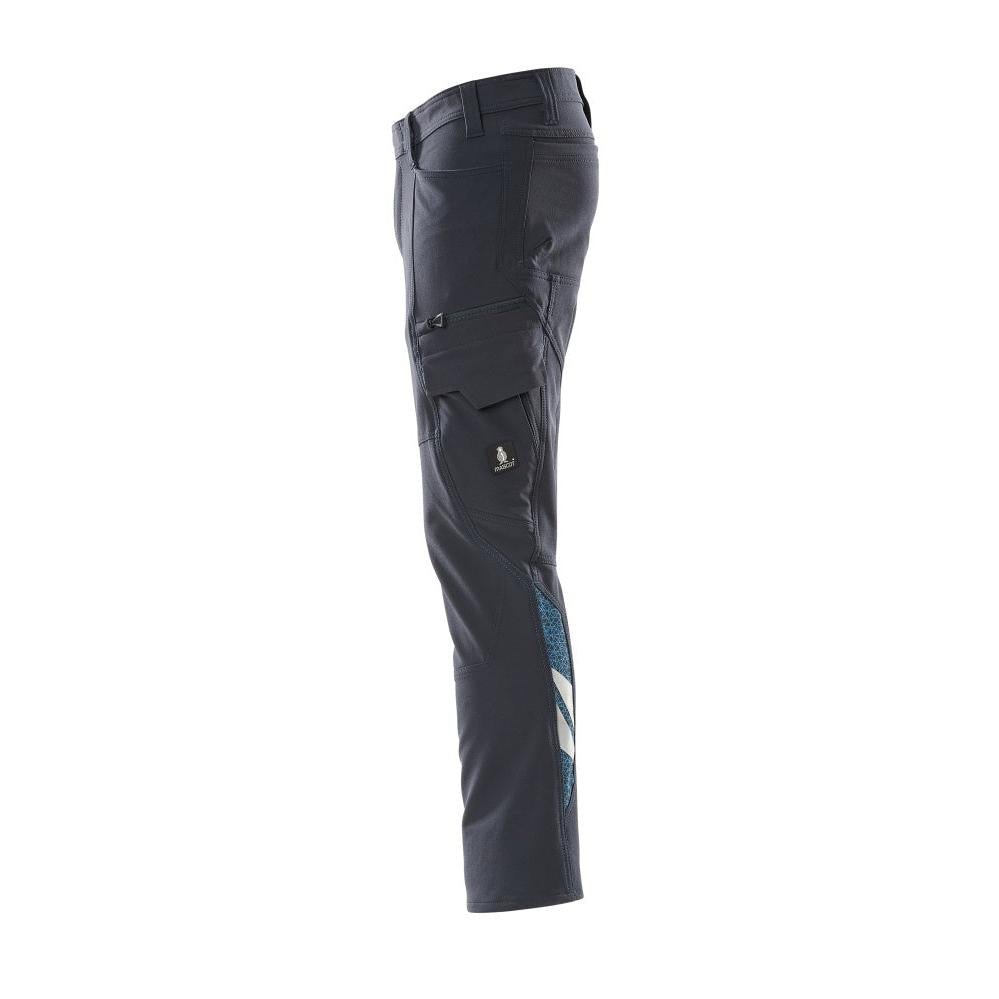 Pantaloni, buzunare pe coapse, pantaloni ULTIMATE STRETCH, negru-albastru