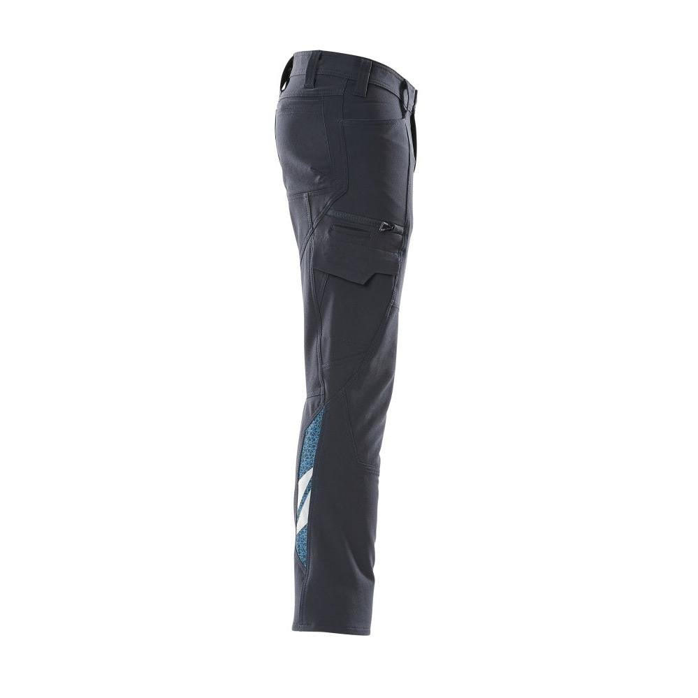 Pantaloni, buzunare pe coapse, pantaloni ULTIMATE STRETCH, negru-albastru