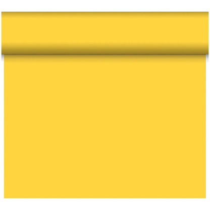 O față de masă Dunicel Tête-à-Tête parțial desfășurată 24 m x 0,4 m (20 secțiuni) de la Duni GmbH aruncă o umbră moale pe suprafața sa netedă și uniform colorată - perfectă pentru o decorare stilată a mesei la următorul tău Tête-à-Tête.