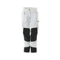 Pantaloni cu buzunare la genunchi, femei, pantaloni diamant, alb