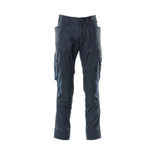 Pantaloni cu buzunare pentru genunchi, pantaloni foarte usori, negru-albastru