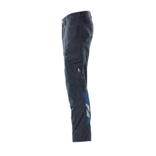 Pantaloni cu buzunare pentru genunchi, pantaloni foarte usori, negru-albastru