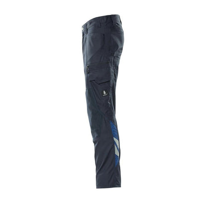 Pantaloni cu buzunare pentru genunchi, pantaloni foarte usori, negru-albastru