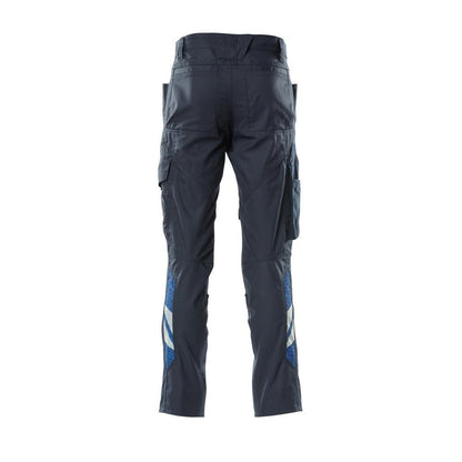 Pantaloni cu buzunare pentru genunchi, pantaloni foarte usori, negru-albastru