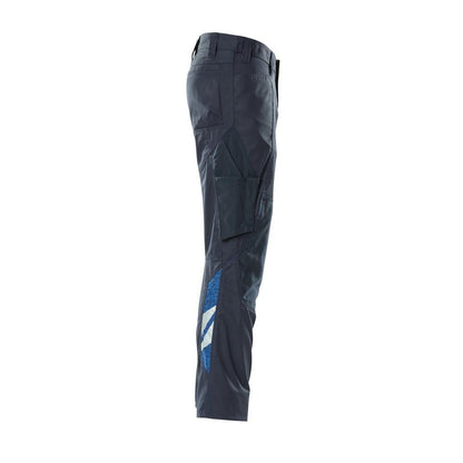 Pantaloni cu buzunare pentru genunchi, pantaloni foarte usori, negru-albastru