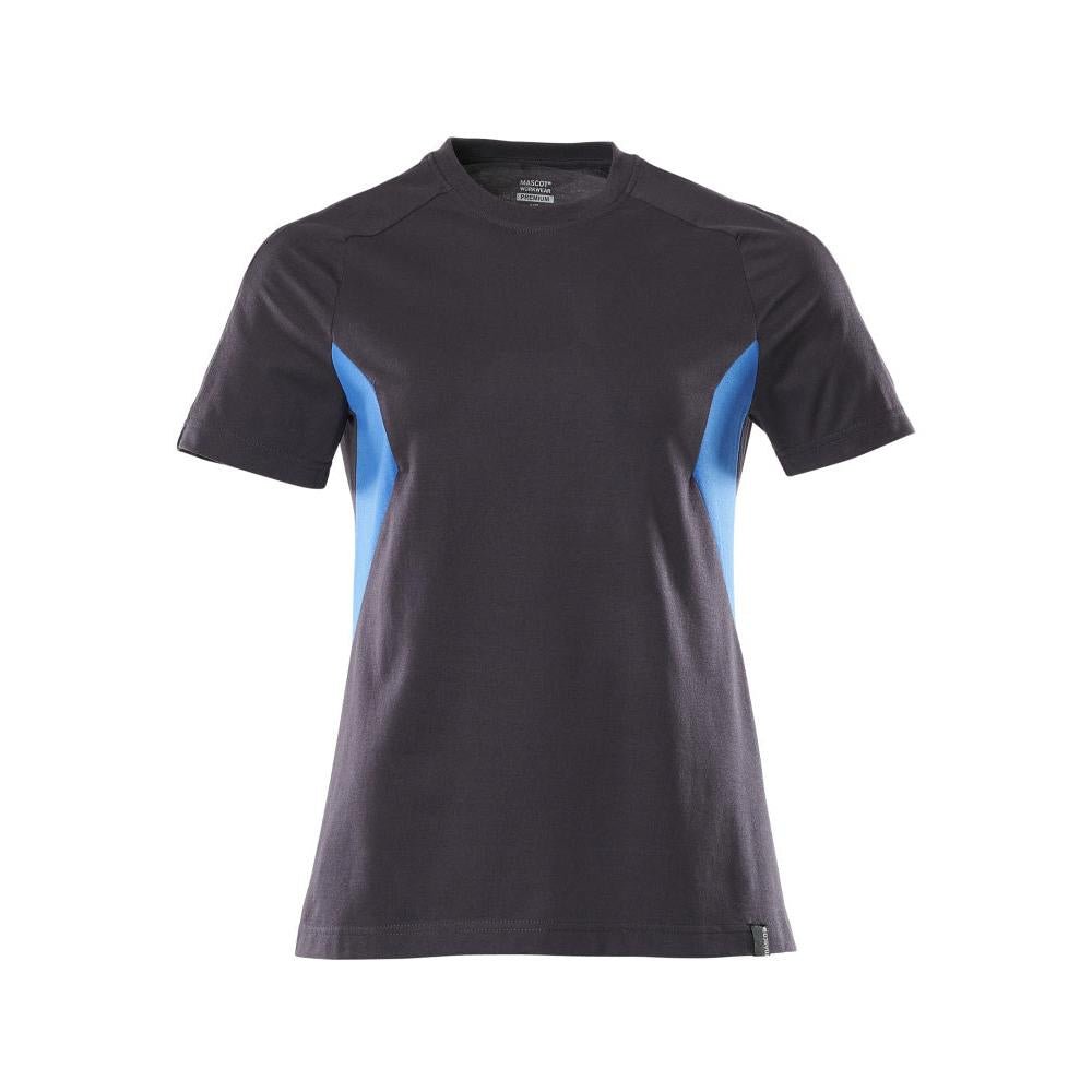 Tricou, tricou dama dama, albastru negru/albastru azuriu