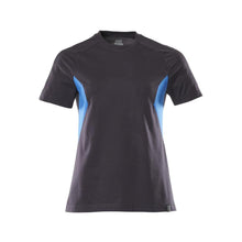 Tricou, tricou dama dama, albastru negru/albastru azuriu