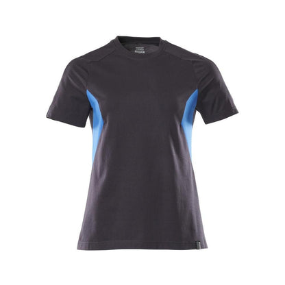 Tricou, tricou dama dama, albastru negru/albastru azuriu