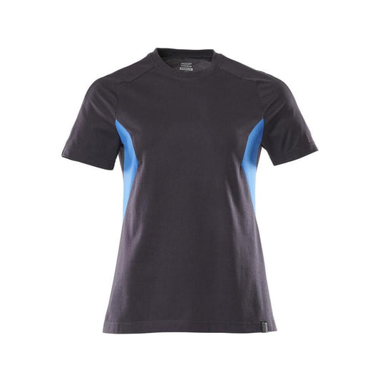 Tricou, tricou dama dama, albastru negru/albastru azuriu