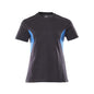 Tricou, tricou dama dama, albastru negru/albastru azuriu