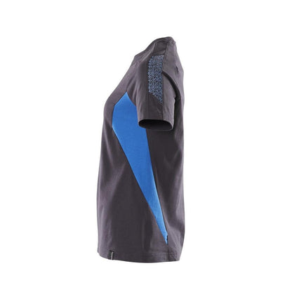 Tricou, tricou dama dama, albastru negru/albastru azuriu
