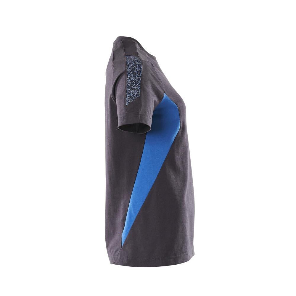 Tricou, tricou dama dama, albastru negru/albastru azuriu