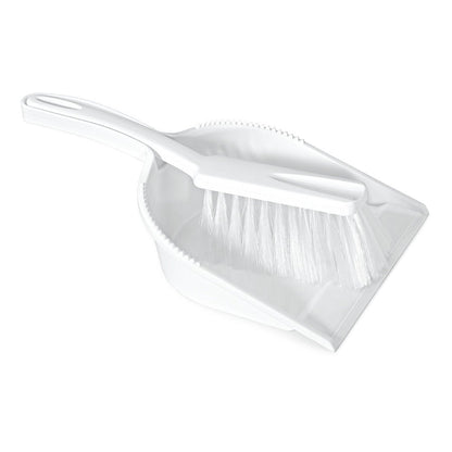 Este prezentată garnitura de măturat HACCP Nölle Profi Brush Borste 0,25 mm cu peri moi de la Nölle Profi Brush Bürsten- & Pinseltechnik e.K. cu făraș alb și perie cu peri moi în design conform HACCP.