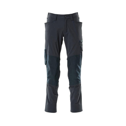 Pantaloni, buzunare pentru genunchi, pantaloni ULTIMATE STRETCH, negru-albastru
