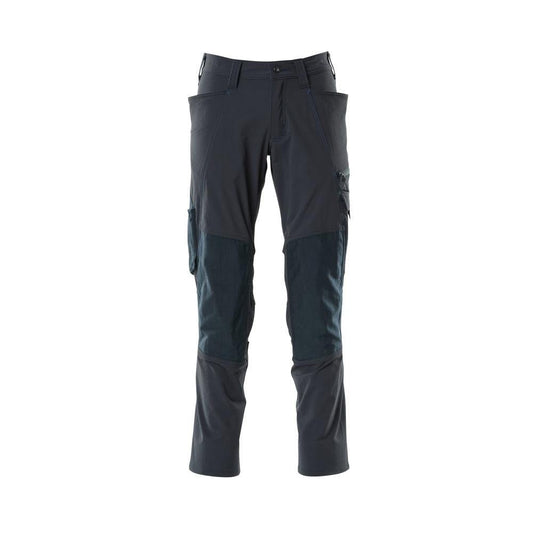 Pantaloni, buzunare pentru genunchi, pantaloni ULTIMATE STRETCH, negru-albastru