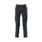 Pantaloni, buzunare pentru genunchi, pantaloni ULTIMATE STRETCH, negru-albastru