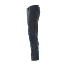 Pantaloni, buzunare pentru genunchi, pantaloni ULTIMATE STRETCH, negru-albastru