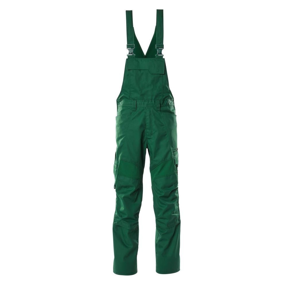 Salopete, buzunare pentru genunchi, inserții elastice Salopete, verde