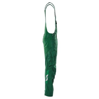 Salopete, buzunare pentru genunchi, inserții elastice Salopete, verde