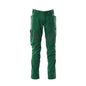 Pantaloni cu buzunare pentru genunchi, pantaloni cu inserții stretch, verde