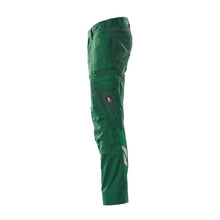 Pantaloni cu buzunare pentru genunchi, pantaloni cu inserții stretch, verde