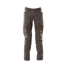 Pantaloni cu buzunare pentru genunchi, pantaloni cu inserții elastice, antracit închis