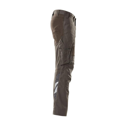 Pantaloni cu buzunare pentru genunchi, pantaloni cu inserții elastice, antracit închis
