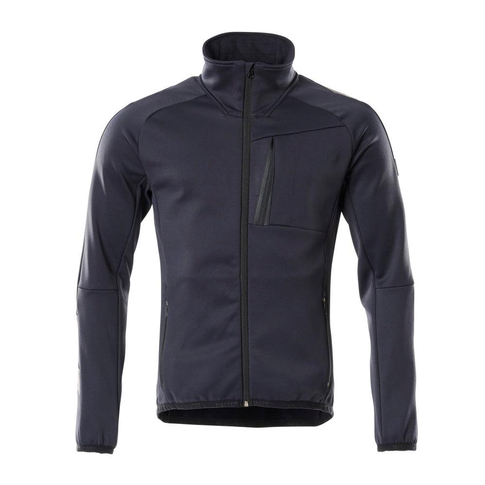 Pulover din lână cu jachetă din microfleece cu fermoar