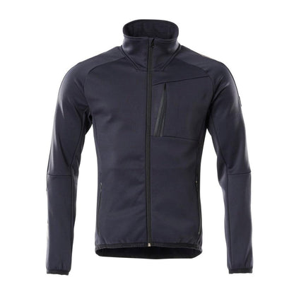 Pulover din lână cu jachetă din microfleece cu fermoar