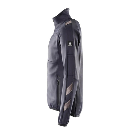Pulover din lână cu jachetă din microfleece cu fermoar